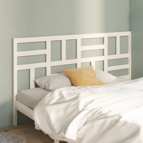 vidaXL Testiera per Letto Bianca 186x4x104cm in Legno Massello di Pino