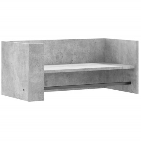 vidaXL Scaffale a Muro Grigio Cemento 70,5x35x30,5cm Legno Multistrato (1/5)