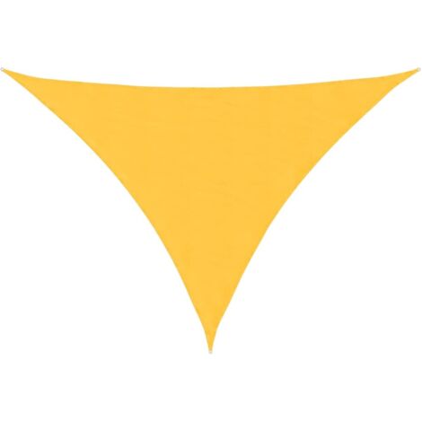 vidaXL Parasole a Vela Oxford Triangolare 5x7x7 m Giallo
