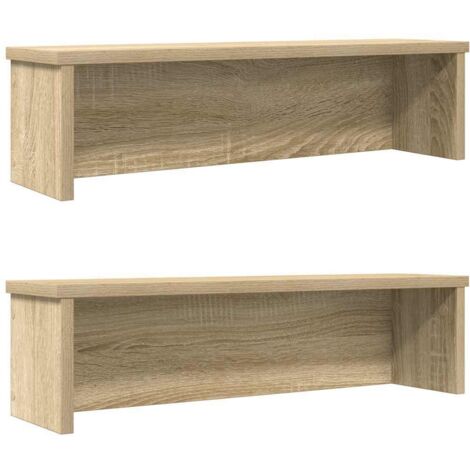vidaXL Scaffali da Cucina Impilabili 2 pz Rovere Sonoma 50x15x16 cm