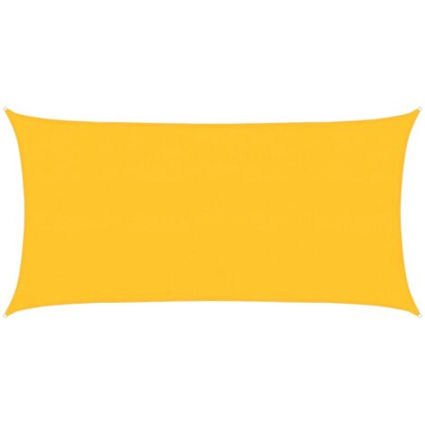 vidaXL Vela Parasole 160 g/m² Gialla 2,5x5 m in HDPE