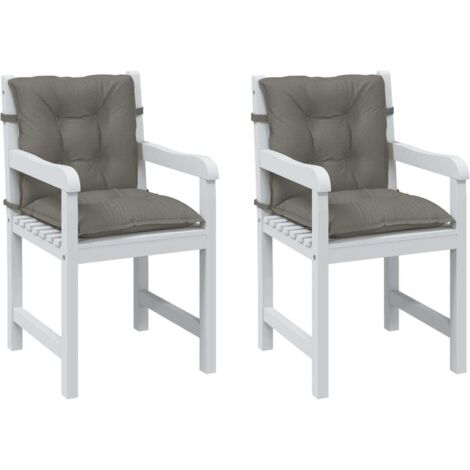 vidaXL Cuscini Sedia Schiena Bassa 4 pz Grigio Mélange 100x50x7 cm