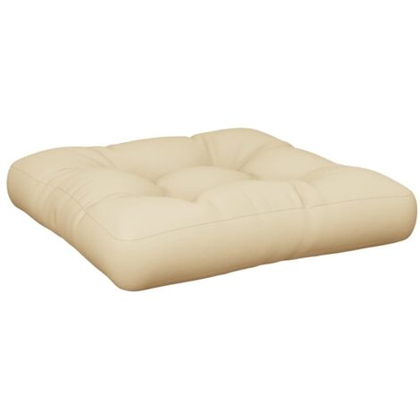 Cuscino per Pallet Beige 60x60x12 cm in Tessuto vidaXL