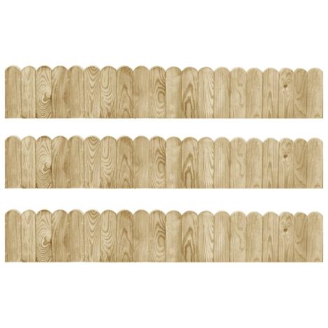 vidaXL Rotoli di Bordura 3 pz 120 cm in Legno di Pino Impregnato