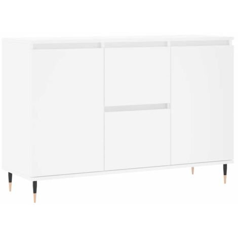 vidaXL Credenza Bianca 101,5x35x70 cm in Legno Multistrato