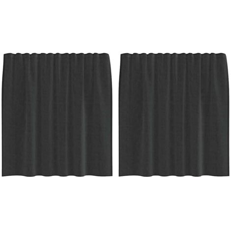 vidaXL Tende in Voile con Linguetta 2 pz Nero