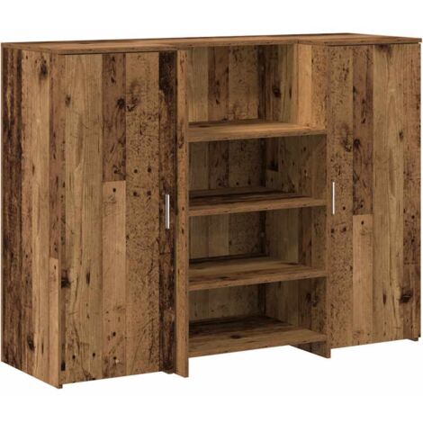 vidaXL Banco Reception Legno Vecchio 135x50x103,5 cm Legno Multistrato (1/5)