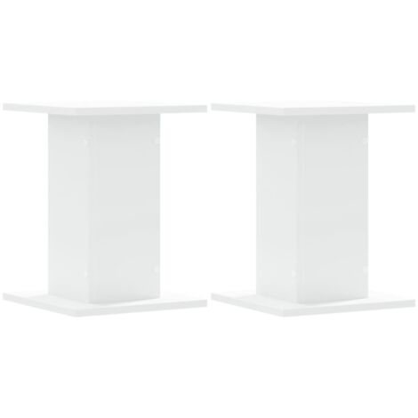 vidaXL Supporti per Piante 2 pz Bianchi 30x30x40cm Legno Multistrato