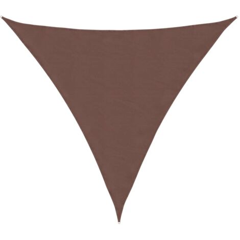vidaXL Parasole a Vela Oxford Triangolare 3,6x3,6x3,6 m Marrone