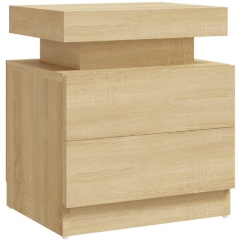 vidaXL Comodino Rovere Sonoma 45x35x52 cm in Legno Multistrato