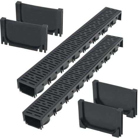 Canalette di Drenaggio in Plastica 2 m vidaXL