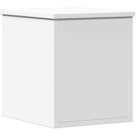vidaXL Contenitore Portaoggetti Bianco 30x35x35 cm in Truciolato