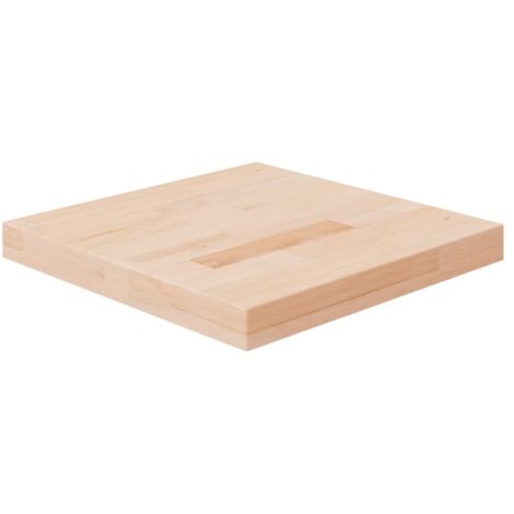vidaXL Piano Tavolo Quadrato 40x40x4 cm Massello Rovere Non Trattato