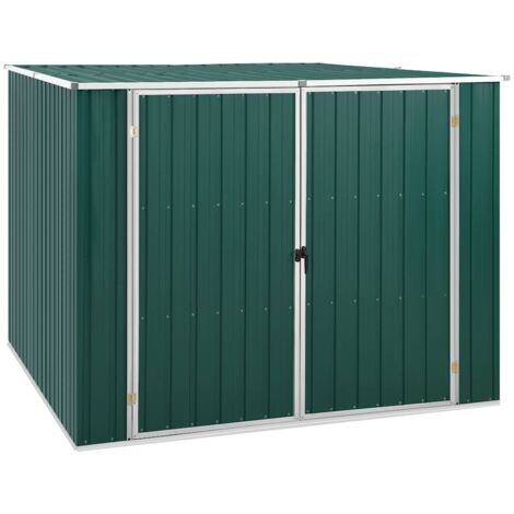 vidaXL Capanno da Giardino Verde 195x198x159 cm in Acciaio Zincato