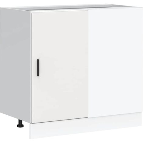 vidaXL Mobile Base Lavello Bianco in Legno Multistrato