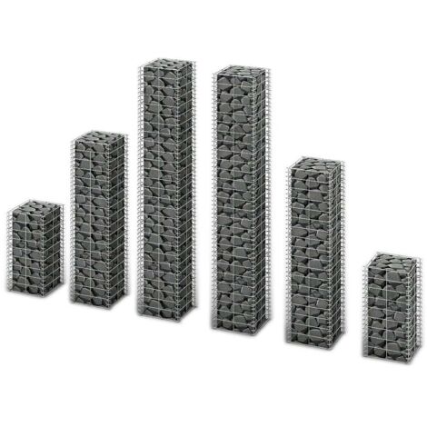 vidaXL Set Gabbioni 6 pz in Filo Zincato