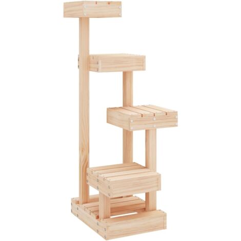 vidaXL Albero per Gatti 45,5x49x103 cm in Legno Massello di Pino