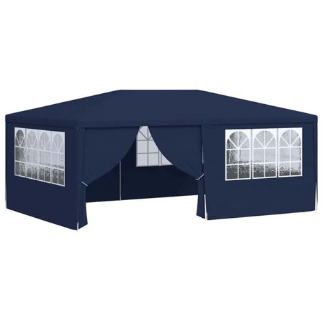 vidaXL Gazebo Professionale con Pareti 4x6 m Blu 90 g/m²