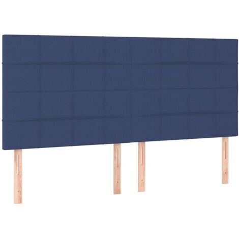 vidaXL Testiera Blu 160x5x118/128 cm Tessuto
