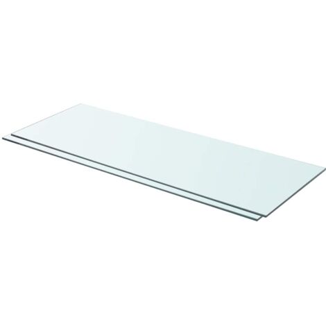 vidaXL Mensole in Vetro Trasparente 2 pz 80x30 cm