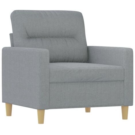 Poltrona Grigio Chiaro 60 cm in Tessuto vidaXL 293021