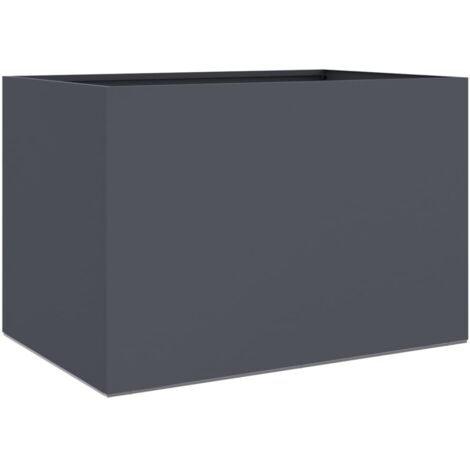 vidaXL Fioriera Antracite 62x30x29 cm in Acciaio