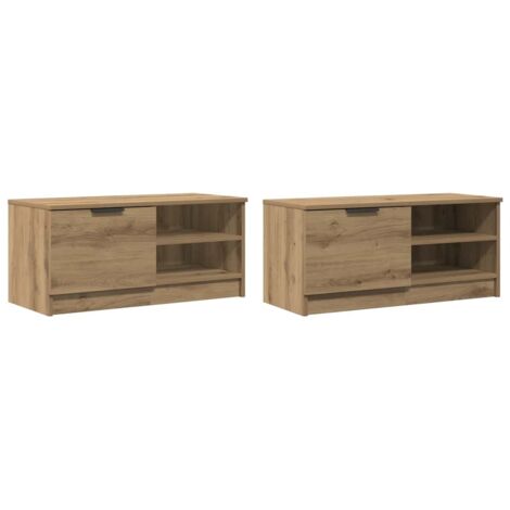 Mobili Porta TV 2 pz Rovere Artigianale 80x35x36,5cm Truciolato vidaXL (1/5)