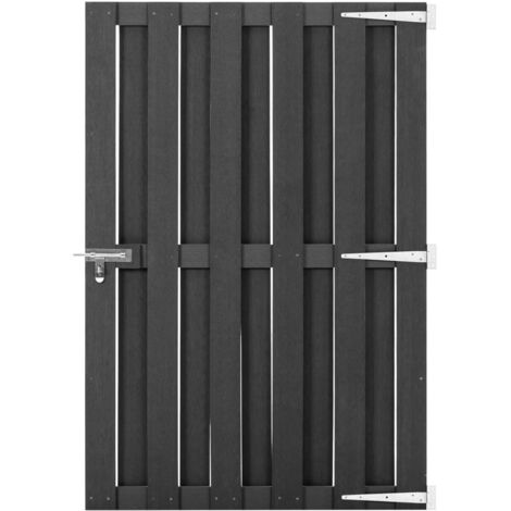 vidaXL Cancello da Giardino in WPC 100x150 cm Grigio