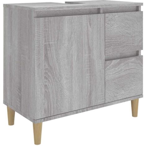 vidaXL Armadietto Bagno Grigio Sonoma 65x33x60 cm in Legno Multistrato