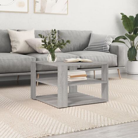 vidaXL Tavolino Salotto Grigio Sonoma 59,5x59,5x40cm Legno Multistrato