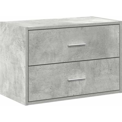 vidaXL Armadio con 2 Cassetti Grigio Cemento 60x31x40 cm in Truciolato