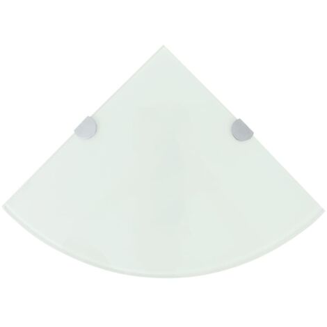 vidaXL Scaffale Angolare con Supporto in Cristallo Vetro Chiaro 25x25 cm