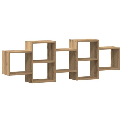 vidaXL Scaffale a Parete Rovere Artigianale 129x18x42 cm in Truciolato