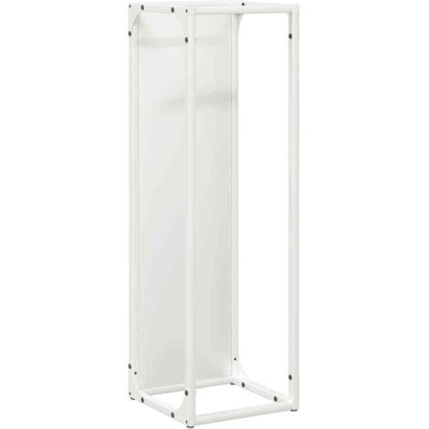 vidaXL Rastrelliera per Legna da Ardere Bianca 25x25x80 cm