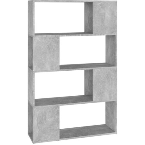 vidaXL Libreria/Divisorio Grigio Cemento 80x24x124,5 cm in Truciolato