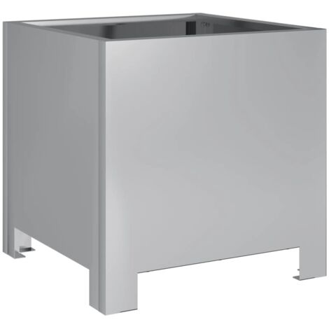 vidaXL Fioriera da Giardino 30x30x30 cm Acciaio Zincato
