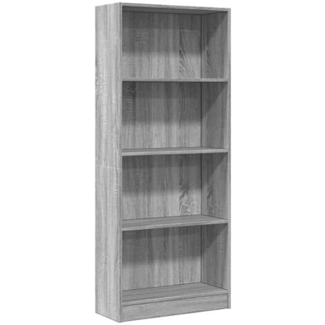 vidaXL Libreria Grigio Sonoma 60x24x143 cm in Legno Multistrato