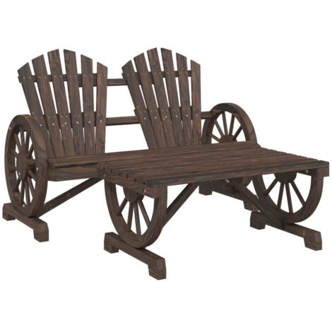 vidaXL Set Salotto da Giardino 2 pz in Legno Massello di Abete