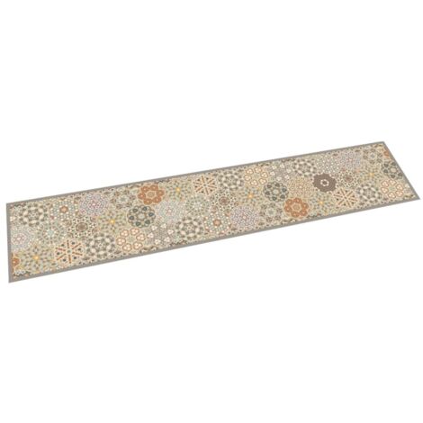 vidaXL Tappeto da Cucina Lavabile Pastello Esagono 60x300 cm Velluto
