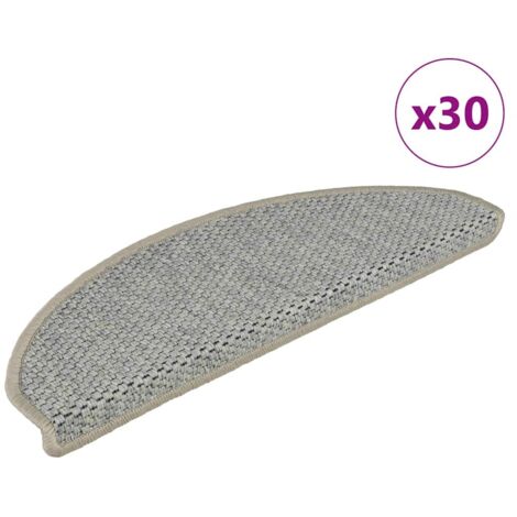 vidaXL Tappeti Adesivi Scale Aspetto Sisal 30pz 65x21x4cm Verde Chiaro