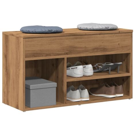 vidaXL Scarpiera Rovere Artigianale 80x30x45 cm in Legno Multistrato