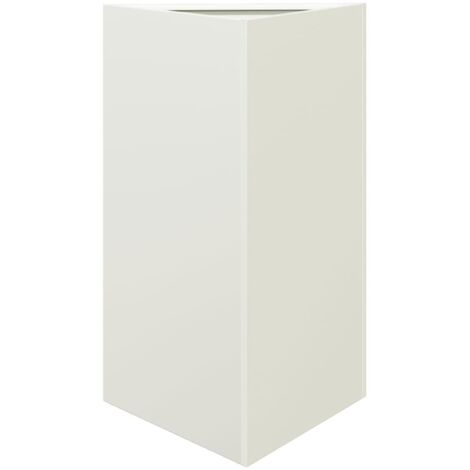 vidaXL Fioriera da Giardino Bianca Triangolare 50x43x75 cm in Acciaio