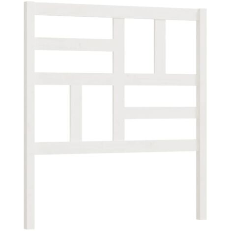 vidaXL Testiera per Letto Bianca 106x4x104cm in Legno Massello di Pino