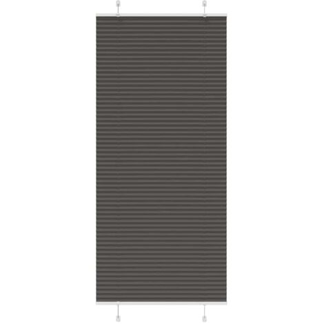 vidaXL Tenda Plissettata Nera 100x200 cm Larghezza Tessuto 99,4 cm