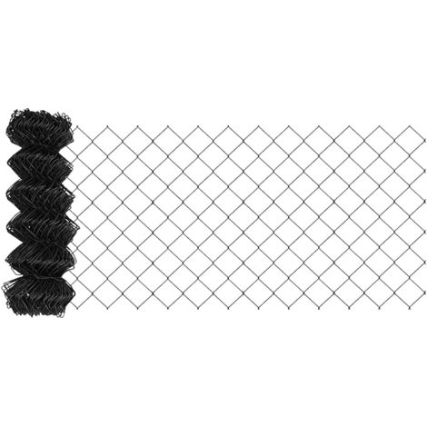 vidaXL Recinzione a rete metallica Grigio 10 x 0.6 m Acciaio (1/5)