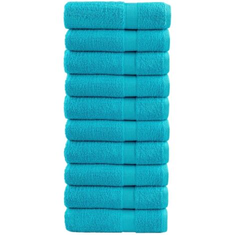 vidaXL Asciugamani Doccia SOLUND 10 pz Turchesi 70x140cm 600 g/m²