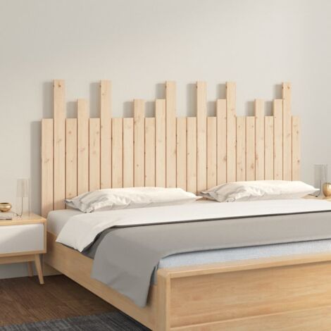 vidaXL Testiera da Parete 159,5x3x80 cm in Legno Massello di Pino