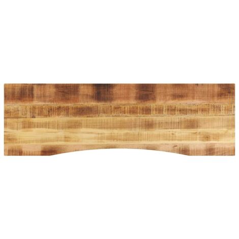 vidaXL Piano Scrivania con Curva 160x50x2,5cm Massello Grezzo di Mango