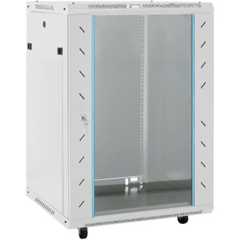 Armadietto di Rete 15U 19 IP20 Grigio 53x40x80 cm vidaXL