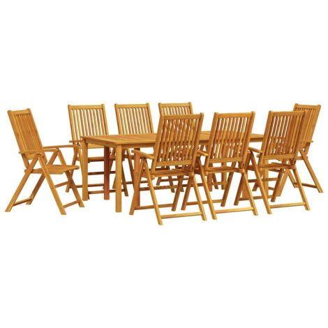 vidaXL Set da Pranzo per Giardino 9 pcs Marrone (1/5)